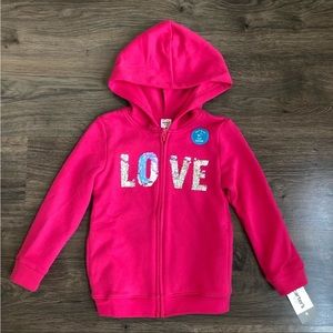 Carter’s girls zip-up fleece hoodie.